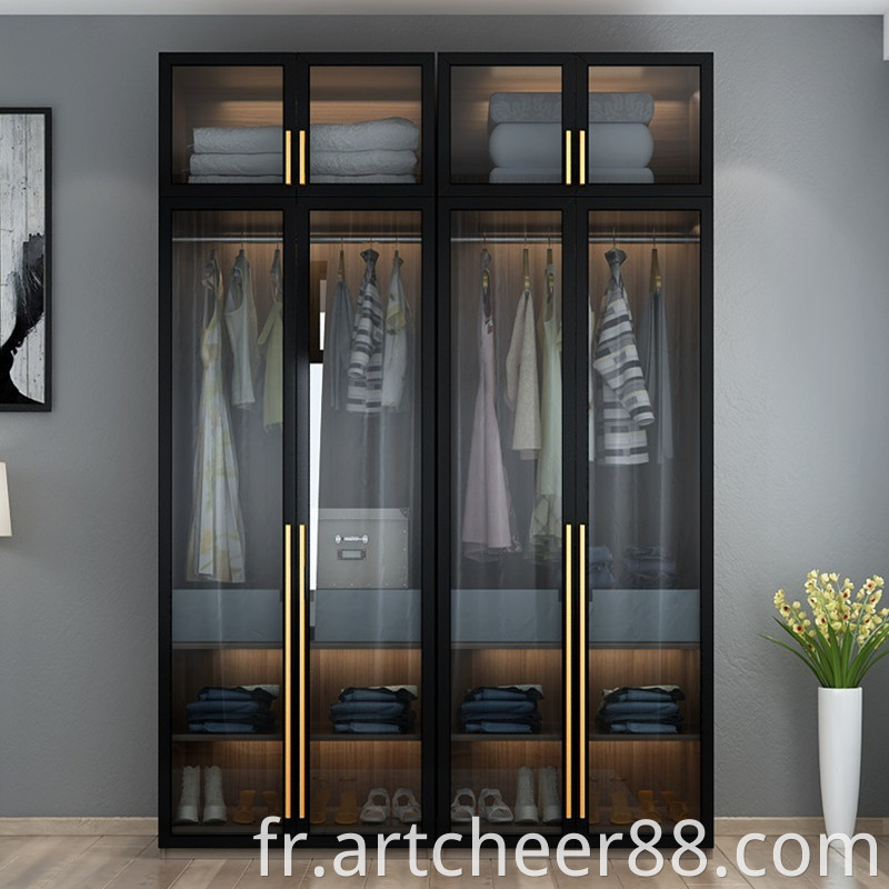 Modern Nordic Simplicity Easy To Clean And Assemble Glass Doors Bedroom Walk In Wardrobe Closet For Family House And Hotel Zf Cw 015 1 Jpg
